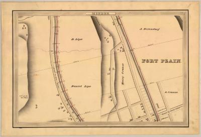 Erie Canal Survey, Minden showing Fort Plain and Road to Palestine 