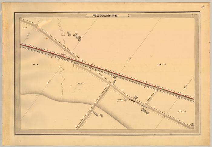 Erie Canal Survey, Whitestown showing Road to Utica and School House 