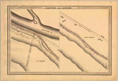 Erie Canal Survey, Danube and Minden showing Town Line and Smith 