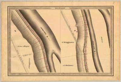 Erie Canal Survey, Minden showing Mohawk River and Road to Fort Plain 