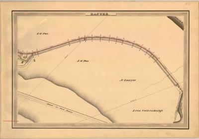 Erie Canal Survey, Danube showing Road to Fort Plain and Nowandaga Creek 