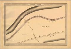 Erie Canal Survey, Little Falls showing Mohawk River and Road to Little Falls Village 