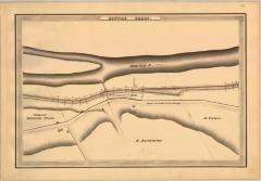 Erie Canal Survey, Little Falls showing Mohawk River 