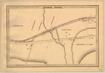 Erie Canal Survey, German Flatts showing Road to Little Falls and Furman’s Creek 