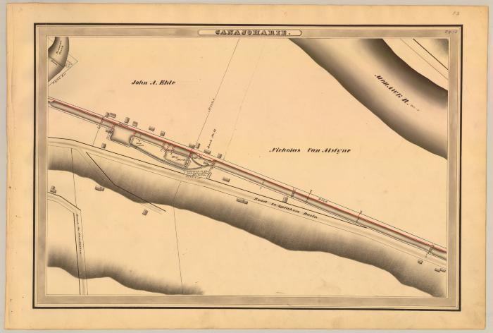 Erie Canal Survey, Canajoharie showing Dry Dock and Road to Spraker’s Basin 