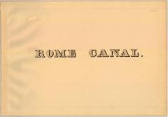 Erie Canal Survey, title page, Rome Canal