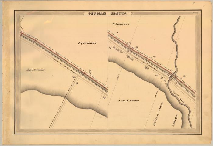 Erie Canal Survey, German Flats showing two views of Canal and Steeles Creek 
