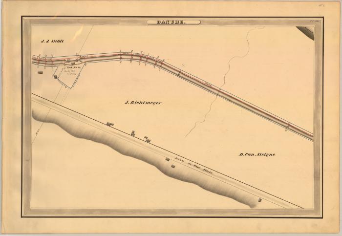Erie Canal Survey, Danube showing Richtmeyer, Van Alstyne and Road to Fort Plain 