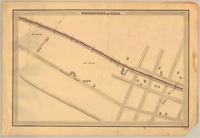 Erie Canal Survey, Whitestown and Utica showing Town Line and Whitesboro Road 