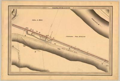 Erie Canal Survey, Canajoharie showing Dry Dock and Road to Spraker’s Basin 