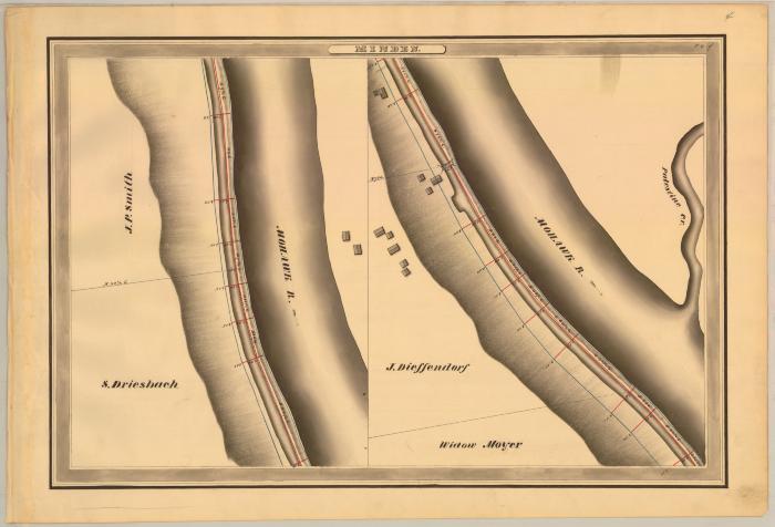 Erie Canal Survey, Minden showing Mohawk River and Palestine Creek 
