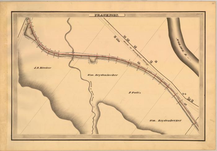 Erie Canal Survey, Frankfort showing French Creek and Mohawk River 