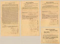 Certificate authenticating Erie Canal Survey map and field notes 