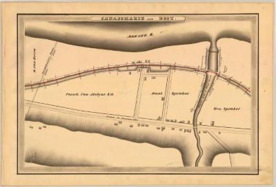 Erie Canal Survey, Canajoharie and Root showing  Town Line and Flat Creek 