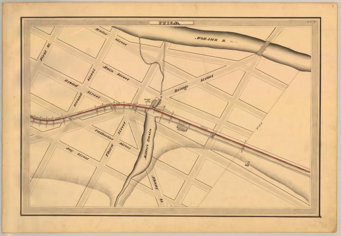 Erie Canal Survey, Utica showing Miller’s Basin and Mohawk River 