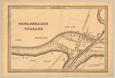 Erie Canal Survey, Canajoharie showing Canajoharie Village, Main Street and Bowman’s Creek 