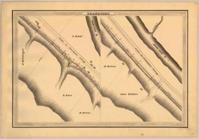 Erie Canal Survey, Frankfort showing two views of Canal 