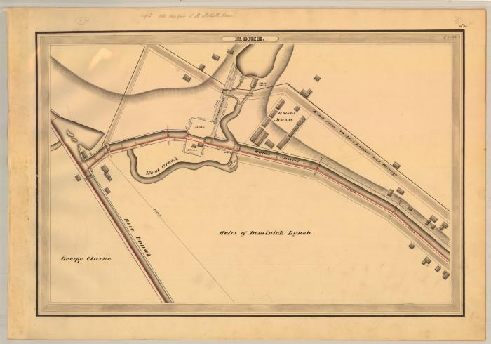 Erie Canal Survey, Rome showing Wood Creek and Rome Canal 