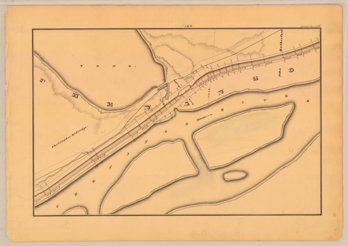 Chenango Canal Survey, Chenango showing Large pond, Chenango River and Lock No. 108