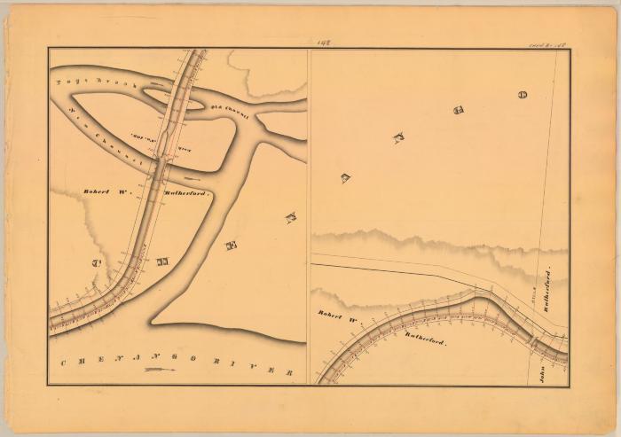 Chenango Canal Survey, Chenango showing two views of the Canal and Lock No. 109 