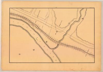 Chenango Canal Survey, Greene showing Lock No. 104, Hagerman’s Brook and Chenango River 