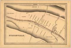 Erie Canal Survey, Glen showing Fultonville and Road to Caughnawaga Village 