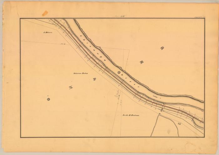 Chenango Canal Survey, Oxford showing Fenton, McFarland and Chenango River 