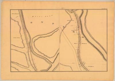 Chenango Canal Survey, Oxford showing two views of Canal, Warn’s Pond and Lock No.101 