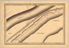 Erie Canal Survey, Glen showing Mohawk River and Road to Fultonville 
