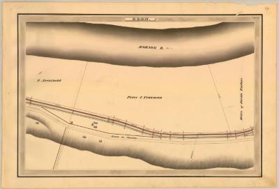 Erie Canal Survey, Glen showing Mohawk River and Road to Florida 