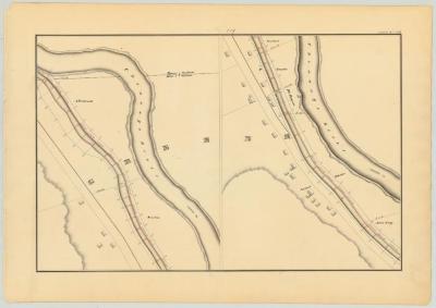 Chenango Canal Survey, Oxford and Greene showing Town Line and the Chenango River 