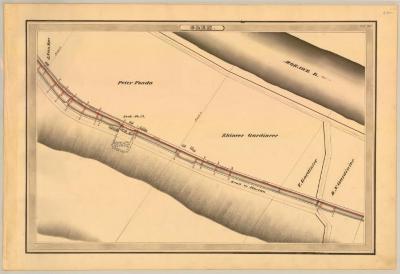 Erie Canal Survey, Glen showing Lock No. 18 and Road to Florida 