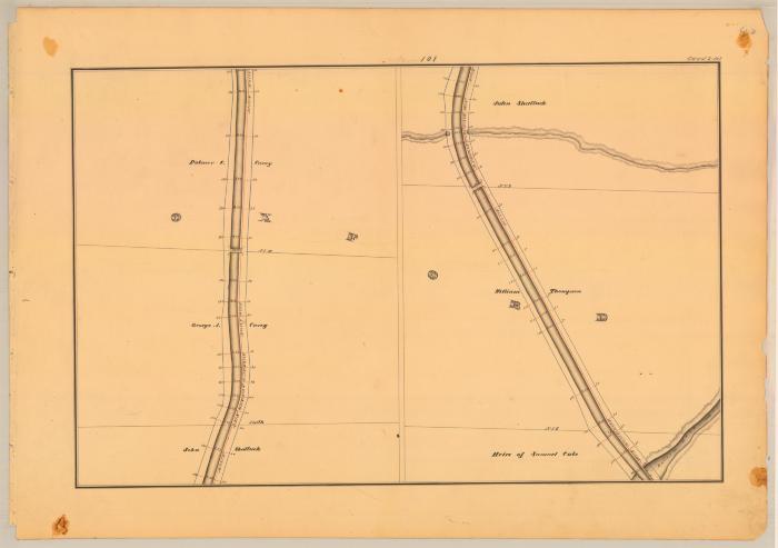 Chenango Canal Survey, Oxford showing two views of Canal and Balcom Brook. 