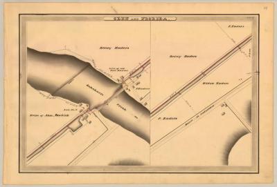 Erie Canal Survey, Glen and Florida showing Schoharie Creek and Road to Rotterdam 