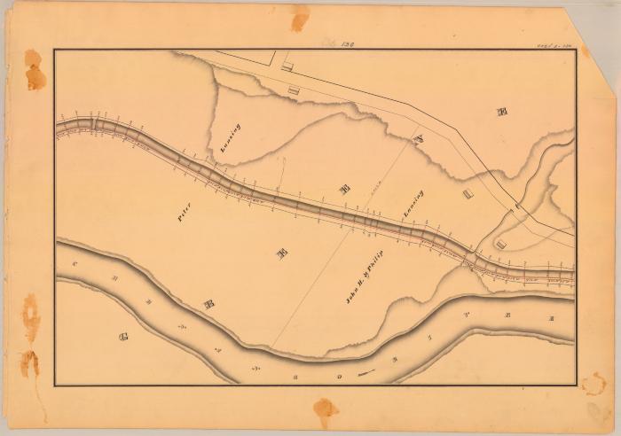 Chenango Canal Survey, Greene showing Lansing and Chenango River 