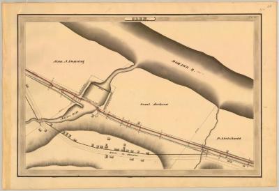 Erie Canal Survey, Glen showing Mohawk River, Dam and Auries Kill 