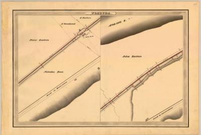 Erie Canal Survey, Florida showing Lock No. 20 and the Road to Rotterdam 