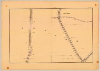 Chenango Canal Survey, Oxford showing two views of Canal and Balcom Brook. 
