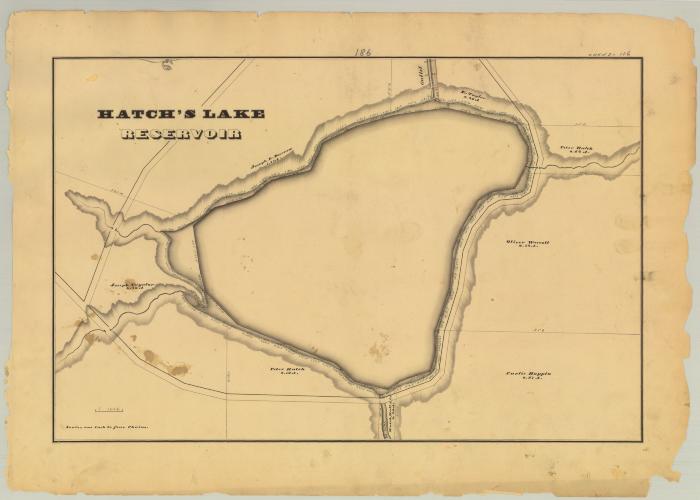 Chenango Canal Survey, Madison showing Hatch’s Lake Reservoir and Wescott