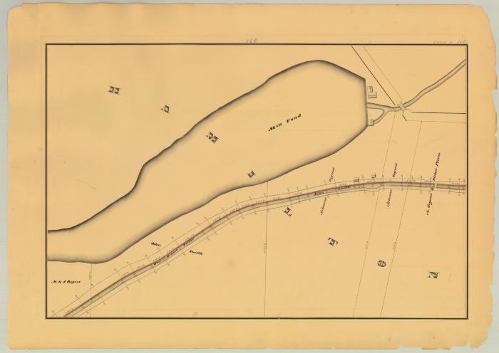Chenango Canal Survey, Hamilton showing West Branch Feeder and Mill Pond 