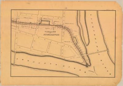 Chenango Canal Survey, showing Village of Binghamton, Lock No. 113, 114 and the junction of the Susquehanna and Chenango Rivers 