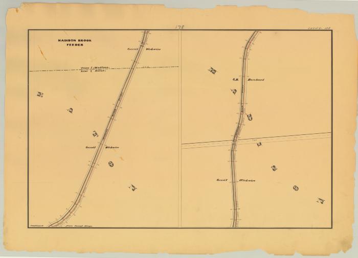 Chenango Canal Survey, Madison showing Madison Brook Feeder, Wickwire and Burchard 
