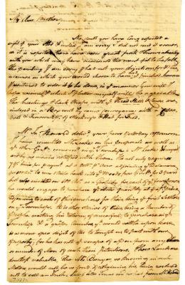 Letter from John Leake to Robert W. Leake, 1774