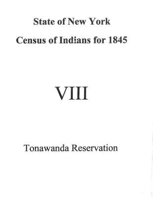 Tonawanda Section of the Population Census of Indian Reservations, 1845