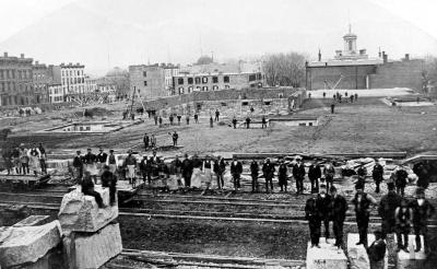 Condition of the work on the new Capitol, Albany, NY. Photograph No. 34. November 22, 1870