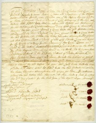 Indian deed to Hilletie Van Olinda, October 6, 1704