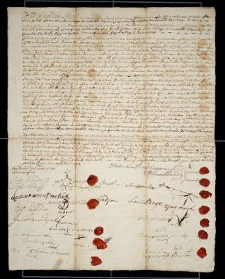 Indian deed to Lewis Morris and others for land south of the Mohawk river, September 6, 1722