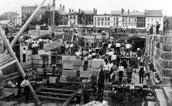 Condition of work on the new Capitol, Albany, NY. Photograph No. 31. September 20, 1870