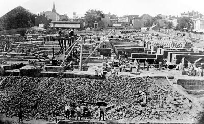 Condition of the work on the new capitol at Albany, NY. Photograph No. 24, August 2, 1870