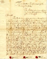 Petition of the Schoharie Mohawk Indians in relation to land on the west side of the Hudson River, around 1734